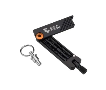 Wolf Tooth 6-Bit System Hex Wrench Multitool - Bithalter / Schlüsselanhänger - orange