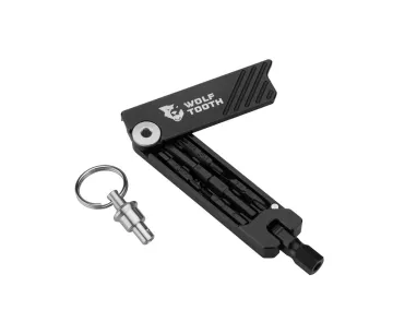 Wolf Tooth 6-Bit System Hex Wrench Multitool - Bithalter / Schlüsselanhänger - silber
