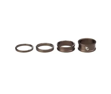 Wolf Tooth Steuersatz Spacer Set - 1 1/8 Zoll 4 Stück Aluminium espresso