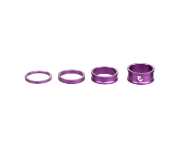 Wolf Tooth Steuersatz Spacer Set - 1 1/8 Zoll 4 Stück Aluminium violett