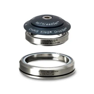 Chris King DropSet 5 Steuersatz Tapered 1 1/8 - 1,5 Zoll graublau | midnight IS42/28,6 - IS52/40