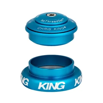 Chris King InSet i7 Steuersatz Mixed Tapered 1 1/8 - 1 1/5 Zoll matt schwarz | matte turquoise ZS44/28,6 - EC44/40
