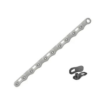 Sram XX SL Eagle Kette Transmission T-Type 12-fach Flattop incl PowerLock silber 126 Glieder