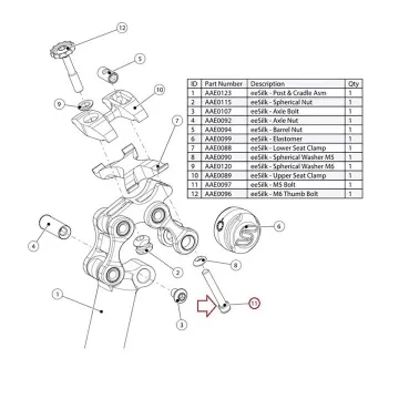Cane Creek eeSilk Sattelstützen Ersatzteil | Schraube für Sattelklemmung Nr 11
