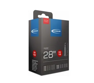 Schwalbe Schlauch SV 18 extra leicht | Allroad - Gravel 28 Zoll 28-47 x 622 Sclaverand Ventil 40 mm