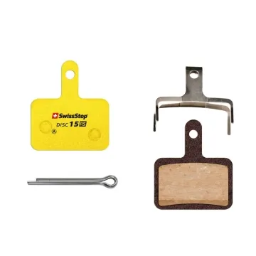 SwissStop Disc 15 RS Bremsbeläge leise | 2-Kolben Shimano-Tektro-TRP-Quad | 1 Paar