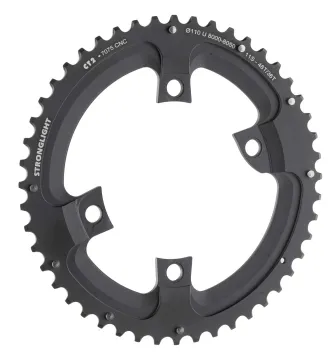 Stronglight Type Ultegra FC-R8000 Rennrad ct2 Kettenblatt 4 Arm 110 Lochkreis aussen schwarz 53 Zähne