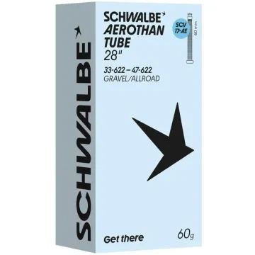 Schwalbe Aerothan SCV17-AE Allroad/Gravel TPU Schlauch 28 Zoll | 33-47 x 622 Clik Valve Ventil 60 mm