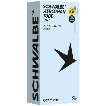 Schwalbe Aerothan SV15-AE Road TPU Schlauch 28 Zoll | 23-32 x 622 Sclaverand Ventil 100 mm