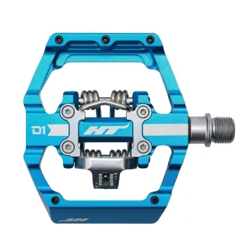 HT Components Plattform Hybrid Pedale D1 Duo marineblau incl Cleats