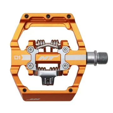HT Components Plattform Hybrid Pedale D1 Duo orange incl Cleats