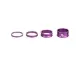 Wolf Tooth Steuersatz Spacer Set - 1 1/8 Zoll 4 Stück Aluminium violett