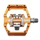 HT Components Plattform Hybrid Pedale D1 Duo orange incl Cleats