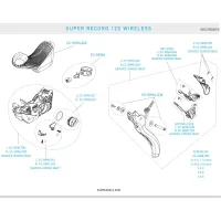 Campagnolo Super Record WRL 12S Brems-Schalthebel Ersatzteil | Lenkerklemmen 2 Stück