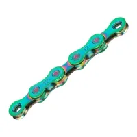 KMC Kette X12 waxed incl Link 12-fach 126 Glieder aurora grün